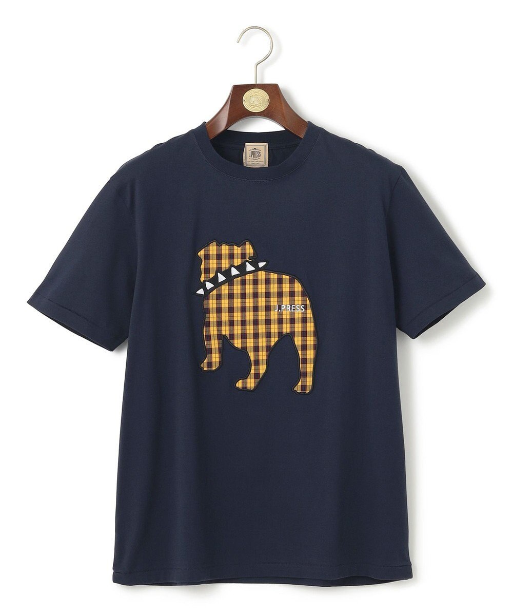 J.PRESS MEN 新色登場！【毎シーズン大好評】【UNISEX】ファブリックワッペン バックブルTシャツ 