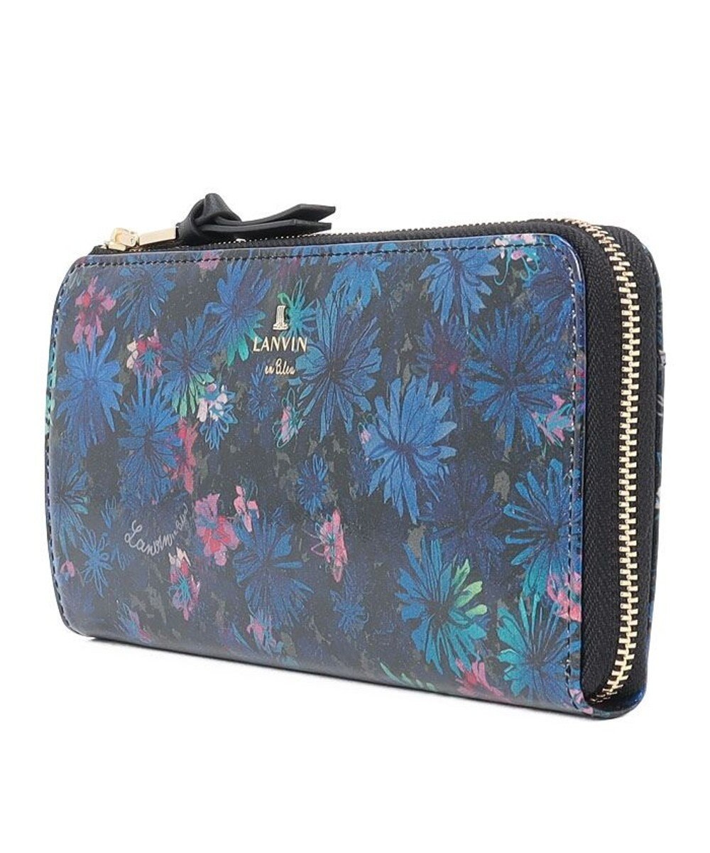 LANVIN en Bleu ブルーデイジー Lファスナー長財布 