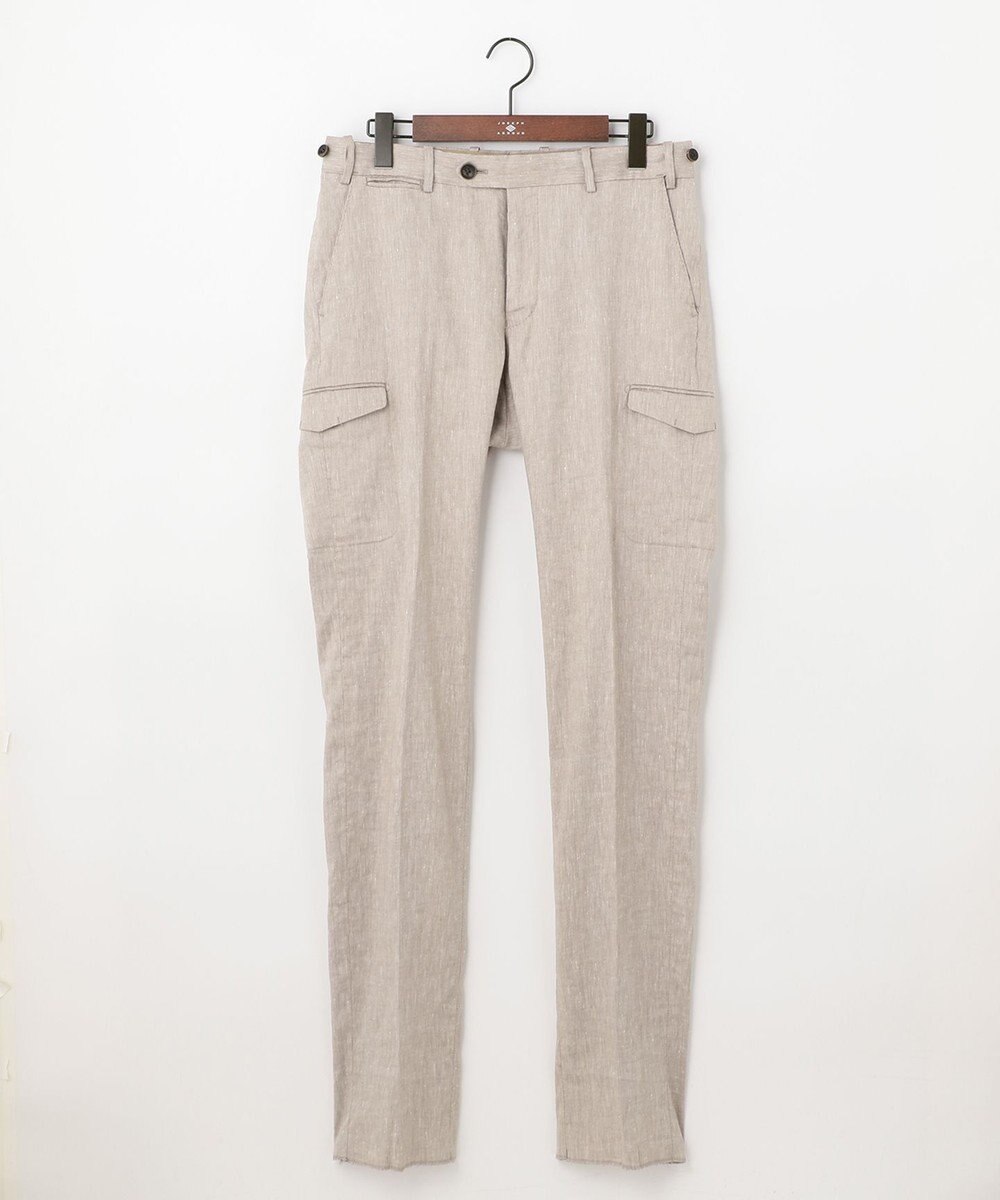 JOSEPH ABBOUD 【予約受注生産】リヨセルリネンシャンブレー パンツ 