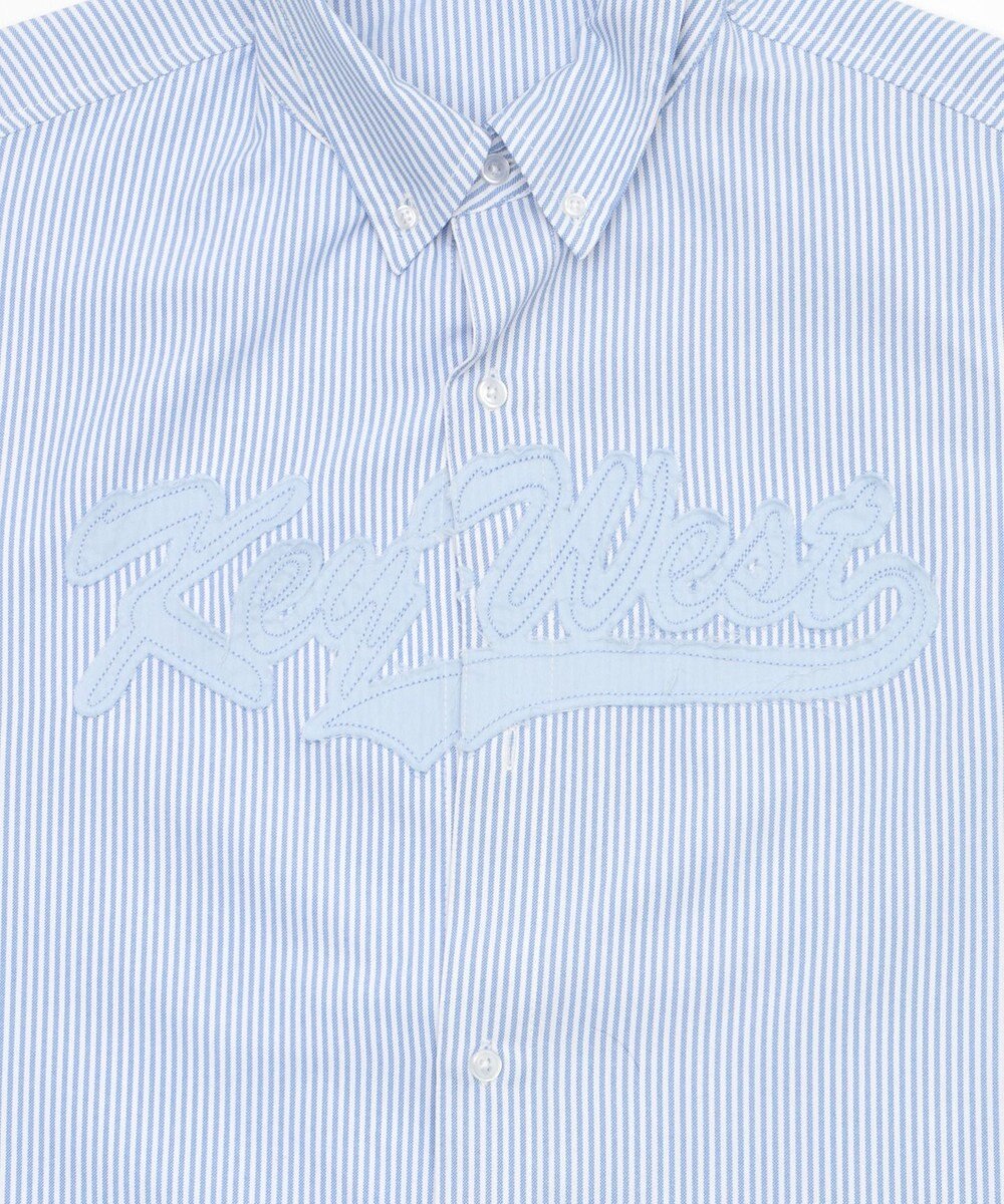 WEGO 【ユニセックス着用ITEM】オックスフォードダメージアップリケシャツ（SS） 