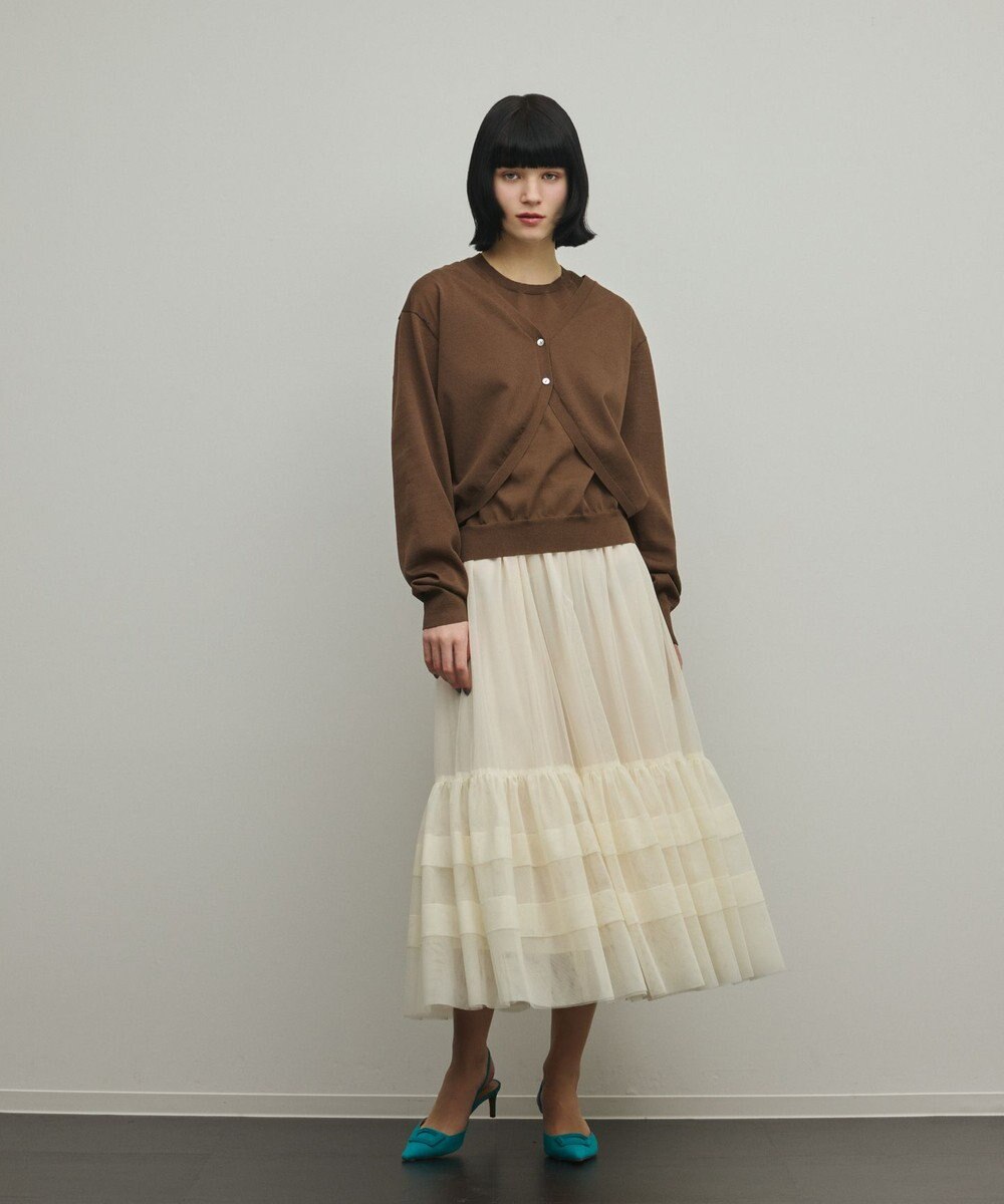 GRACE CONTINENTAL レイヤードニットトップ 