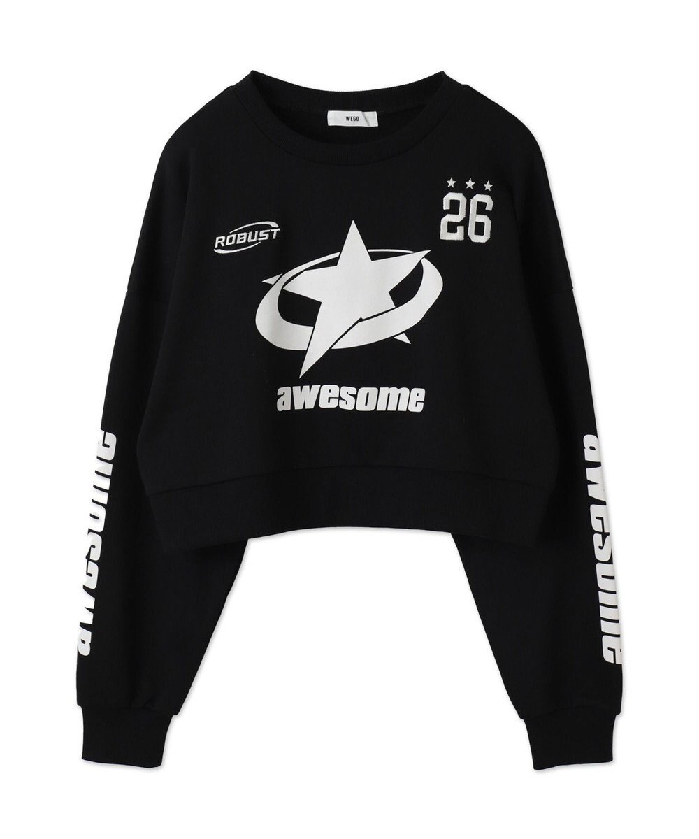 WEGO スターナンバリングショートスウェット 