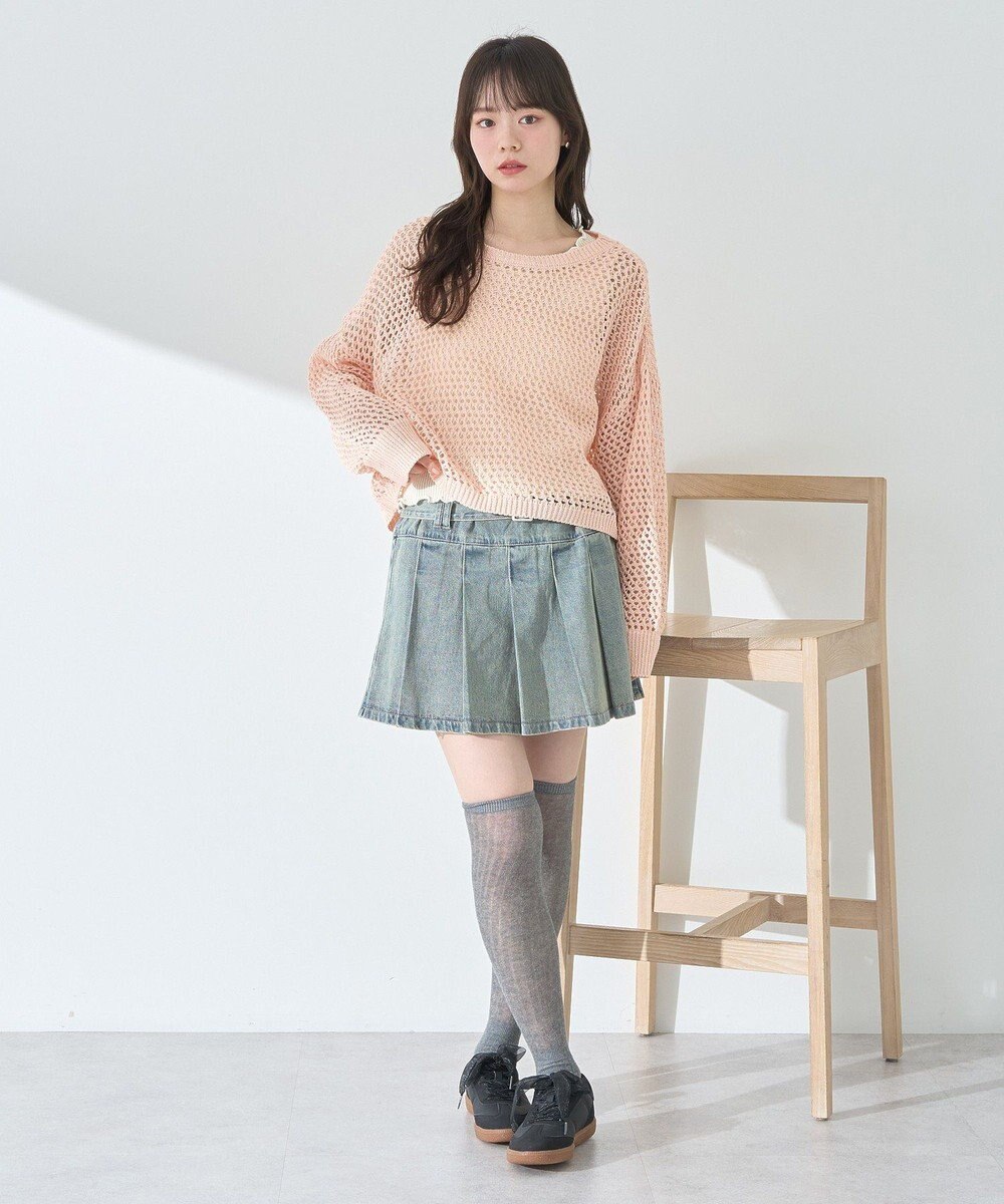 earth music&ecology フリルニットタンクトップ 