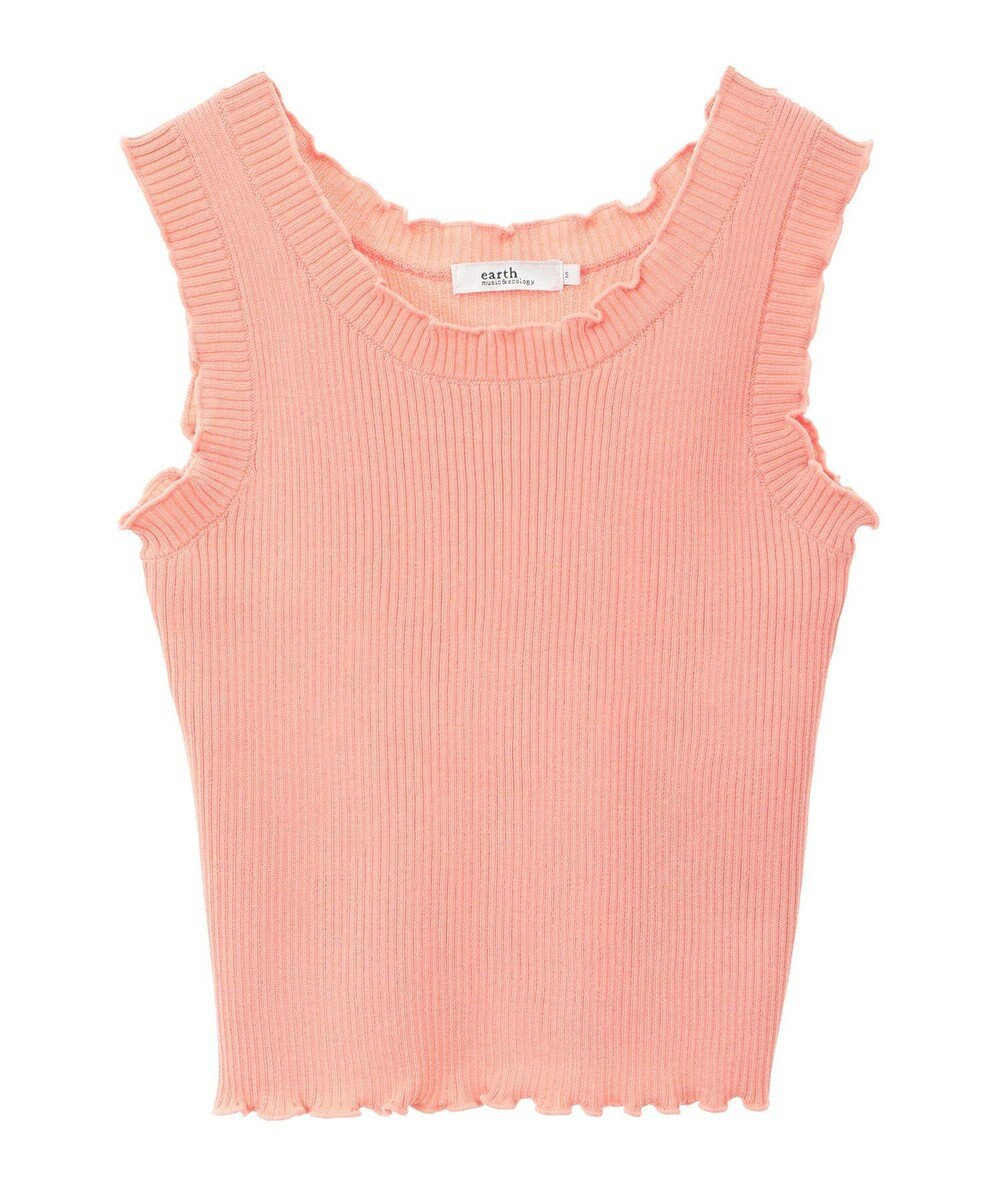 earth music&ecology フリルニットタンクトップ 