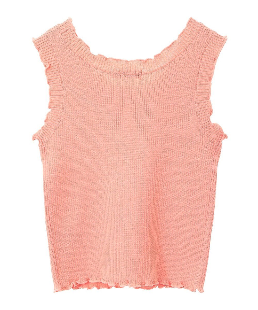 earth music&ecology フリルニットタンクトップ 