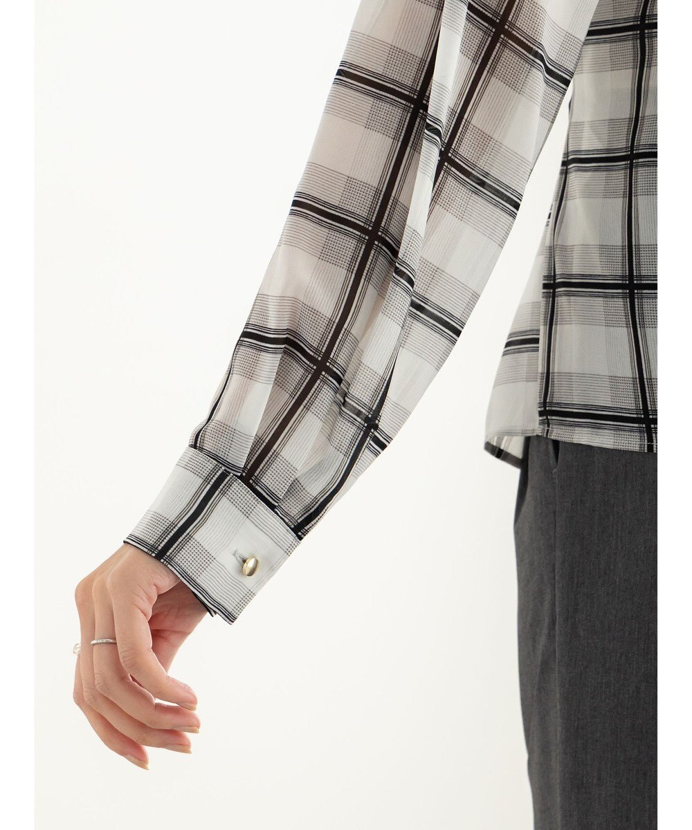 Te chichi ウエストリボンシアーチェックブラウス 