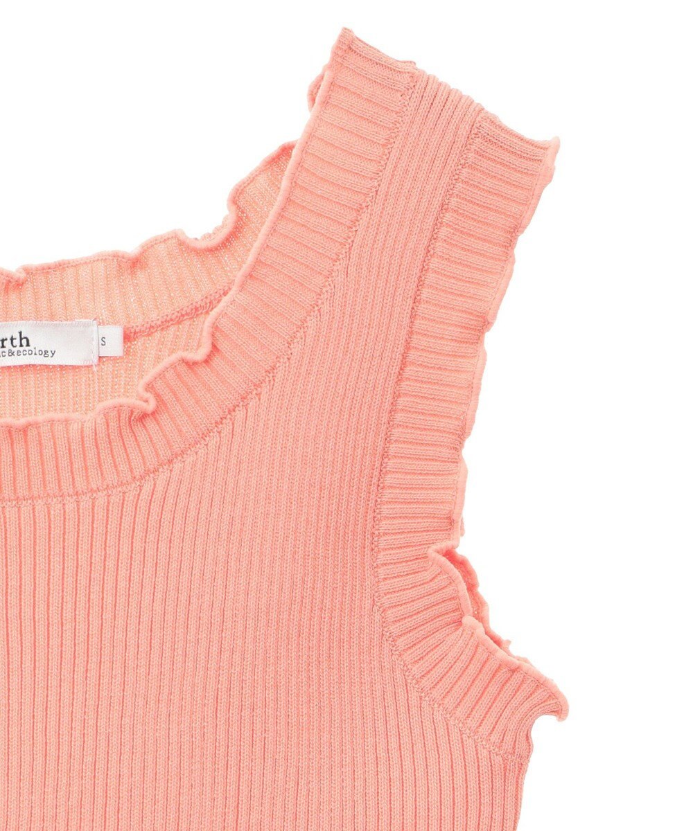 earth music&ecology フリルニットタンクトップ 