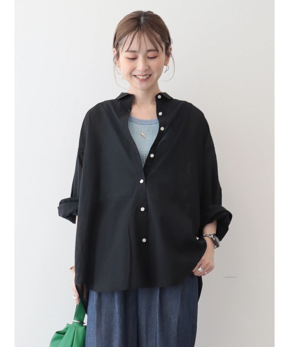 AMERICAN HOLIC 接触冷感＋速乾　強撚シアーボイルＢＩＧシャツ 