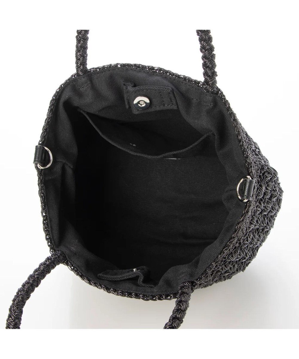 UNBILLION cachecache 柄編みメタリックヤーン2wayミニトート 