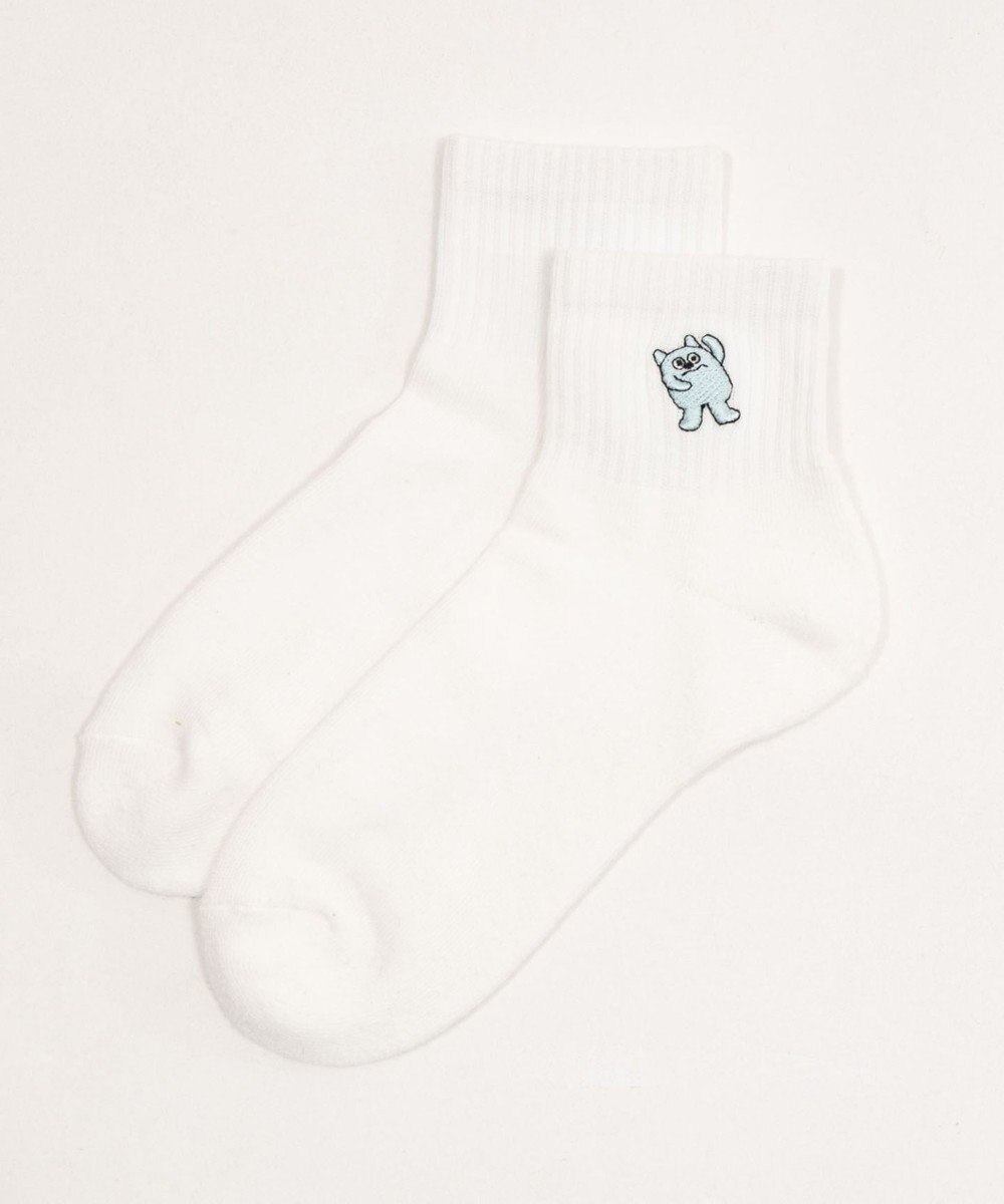 WEGO モンスター刺繍アンクルパイルソックス 