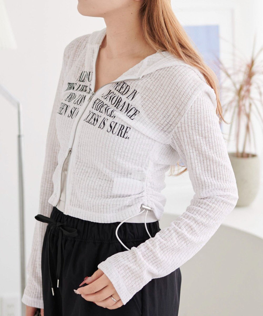 WEGO グラフィックシアーリブパーカー 