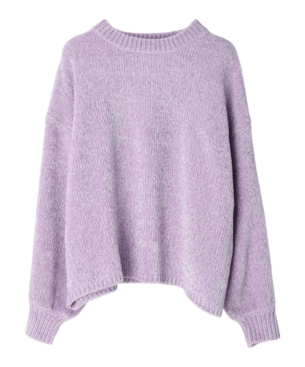 earth music&ecology シャイニーベロアモールプルオーバー 