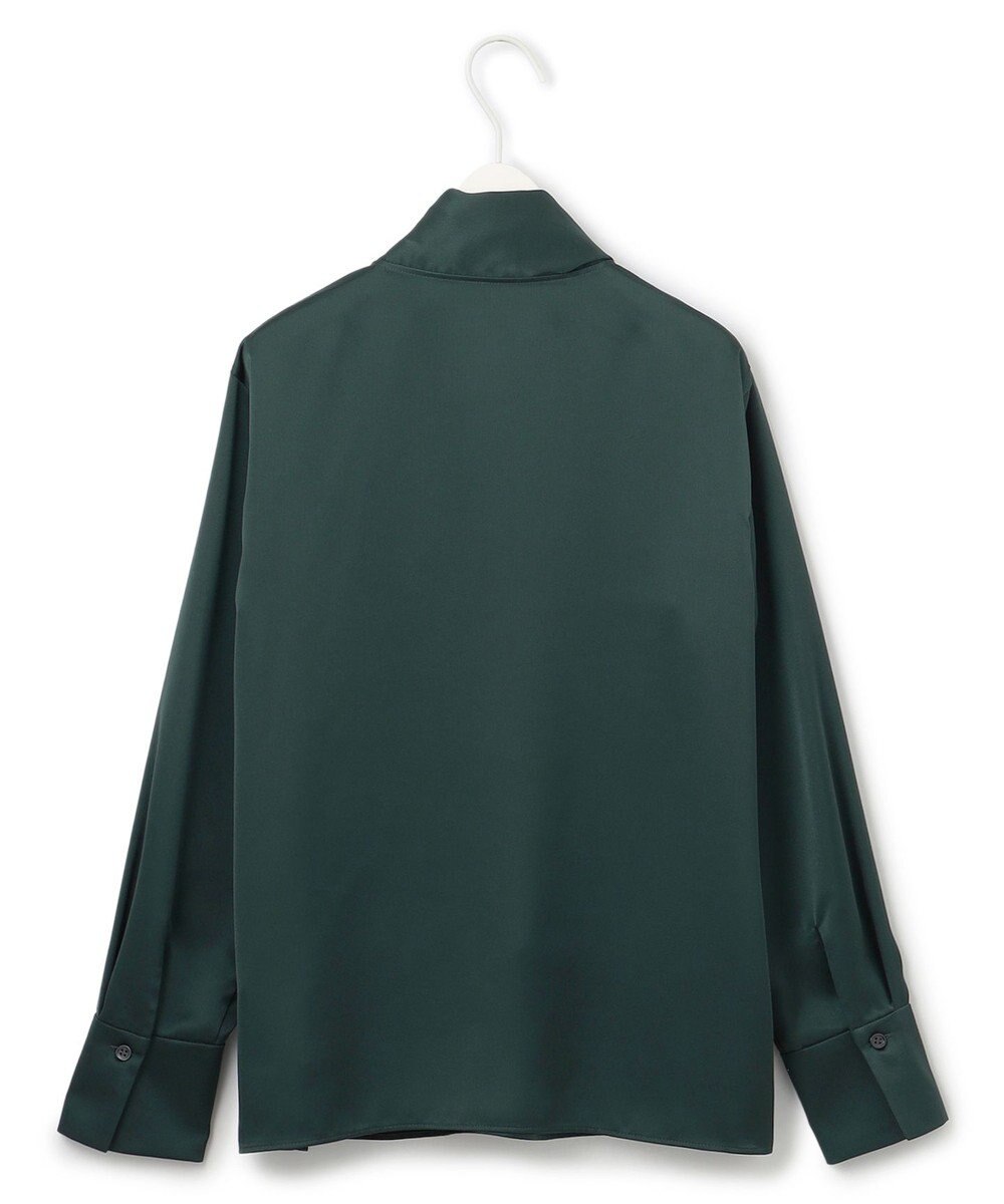 ICB 【WEB限定・洗える】 ドレープサテン ボウタイブラウス 