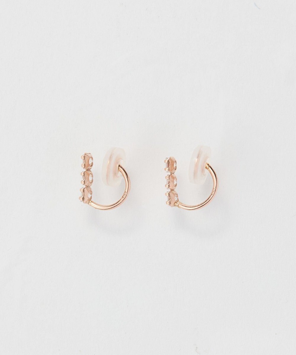 Phoebe 【K10】ストーンバーイヤリング　ローズゴールド 