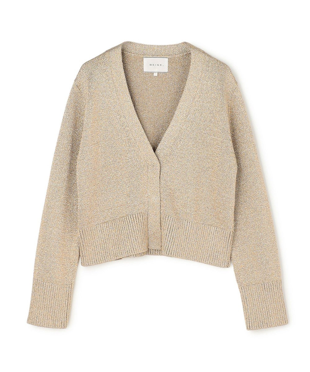 BEIGE， SPESSARTINE / Vネッククロップドカーディガン 