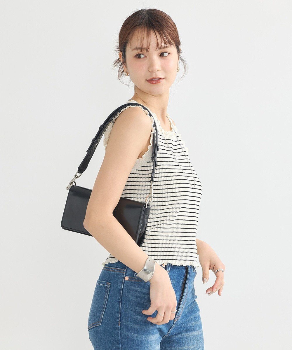 earth music&ecology フリルニットタンクトップ 