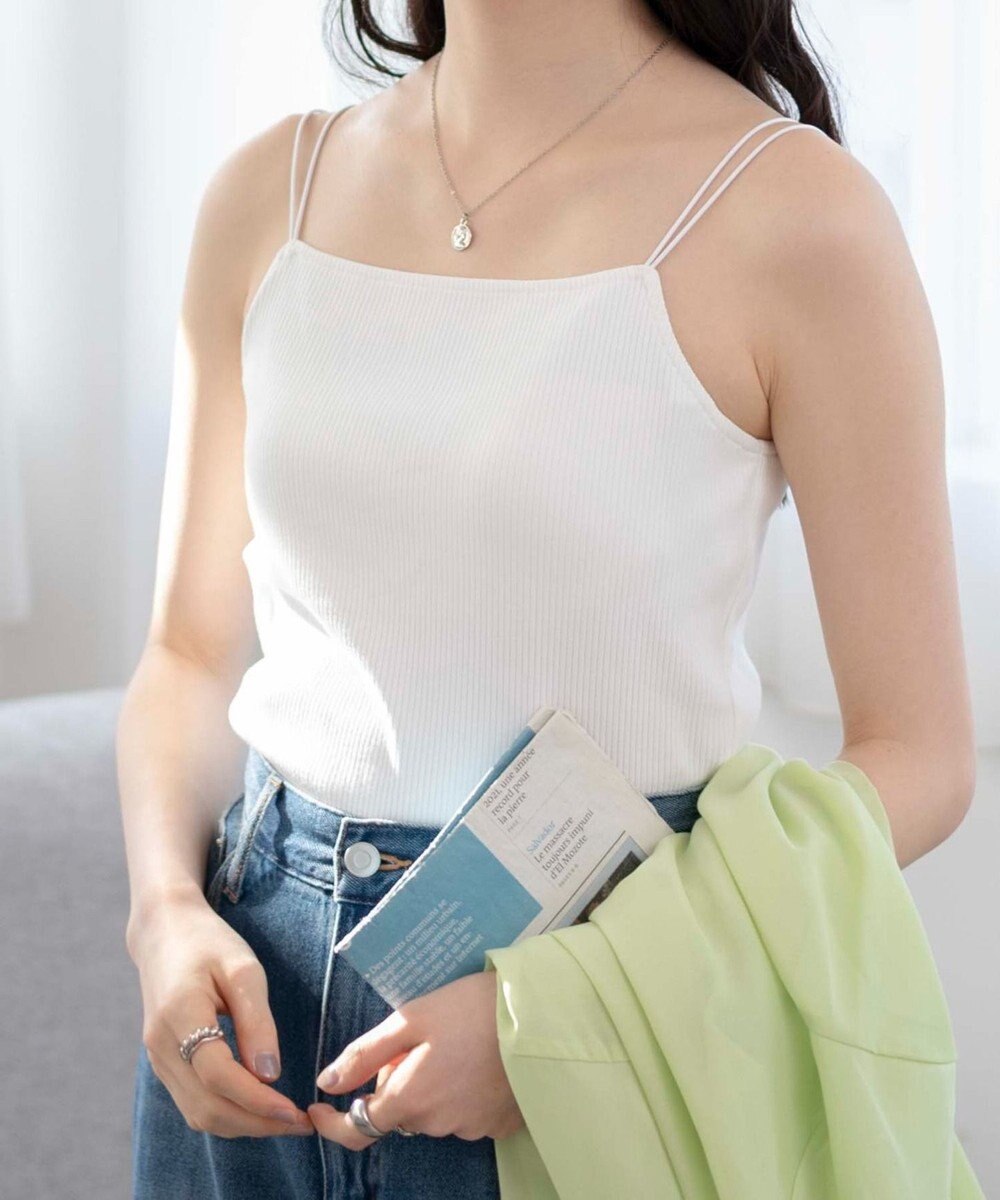 WEGO 【カップ付き】なちゅ盛れカップイン2ストラップキャミ 