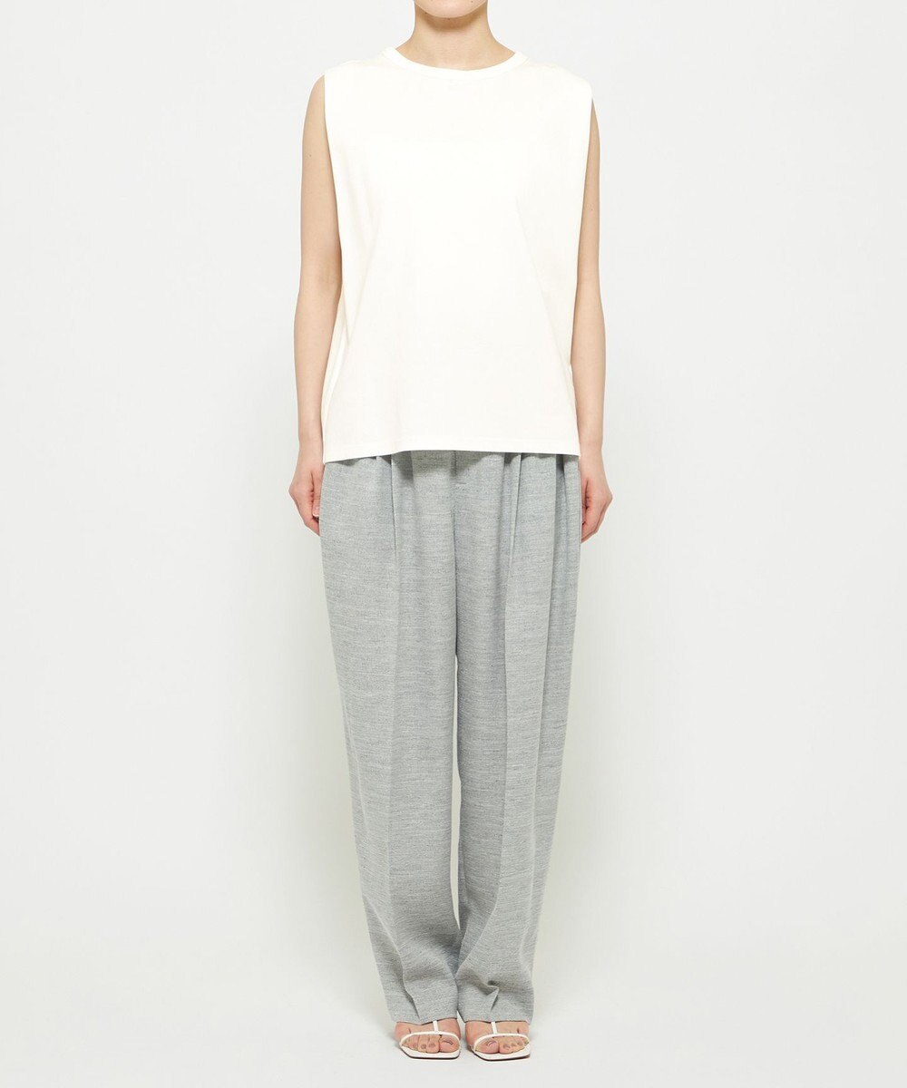 uncrave リネンライクツイル テーパードパンツ 