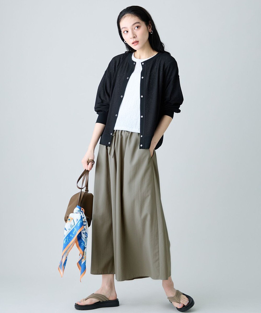 ANY シアーワッフルカーディガン 