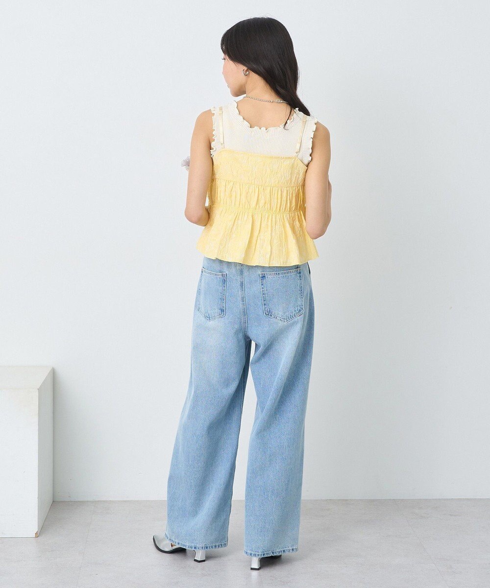 earth music&ecology フリルニットタンクトップ 