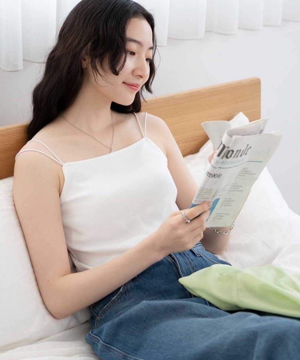 WEGO 【カップ付き】なちゅ盛れカップイン2ストラップキャミ 