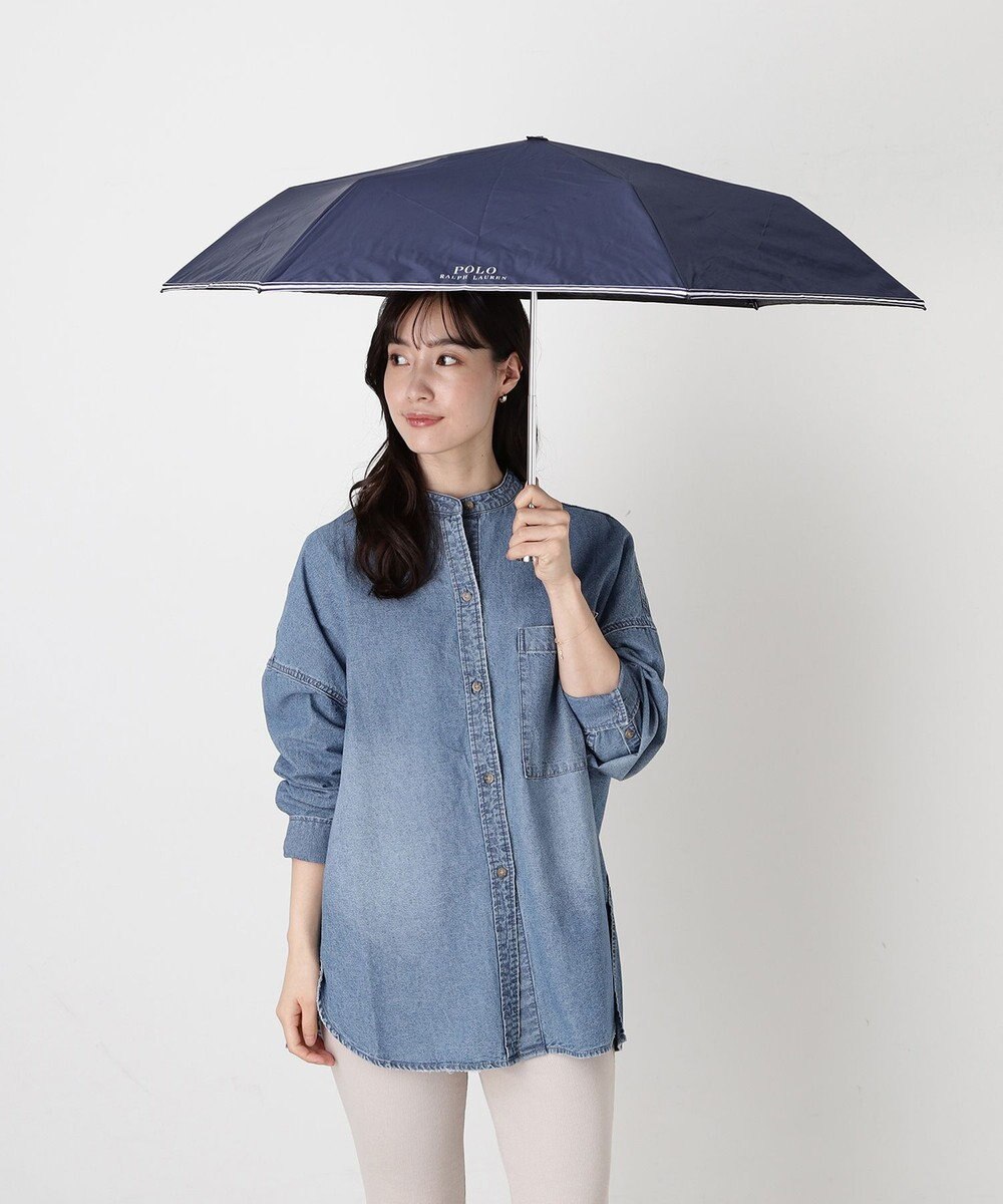 MOONBAT 【WEB限定/遮光率100%/遮熱/UV】POLO RALPH LAUREN（ポロ ラルフローレン）晴雨兼用日傘 ワンポイント ポロベア 折りたたみ傘 ポーチタイプ 