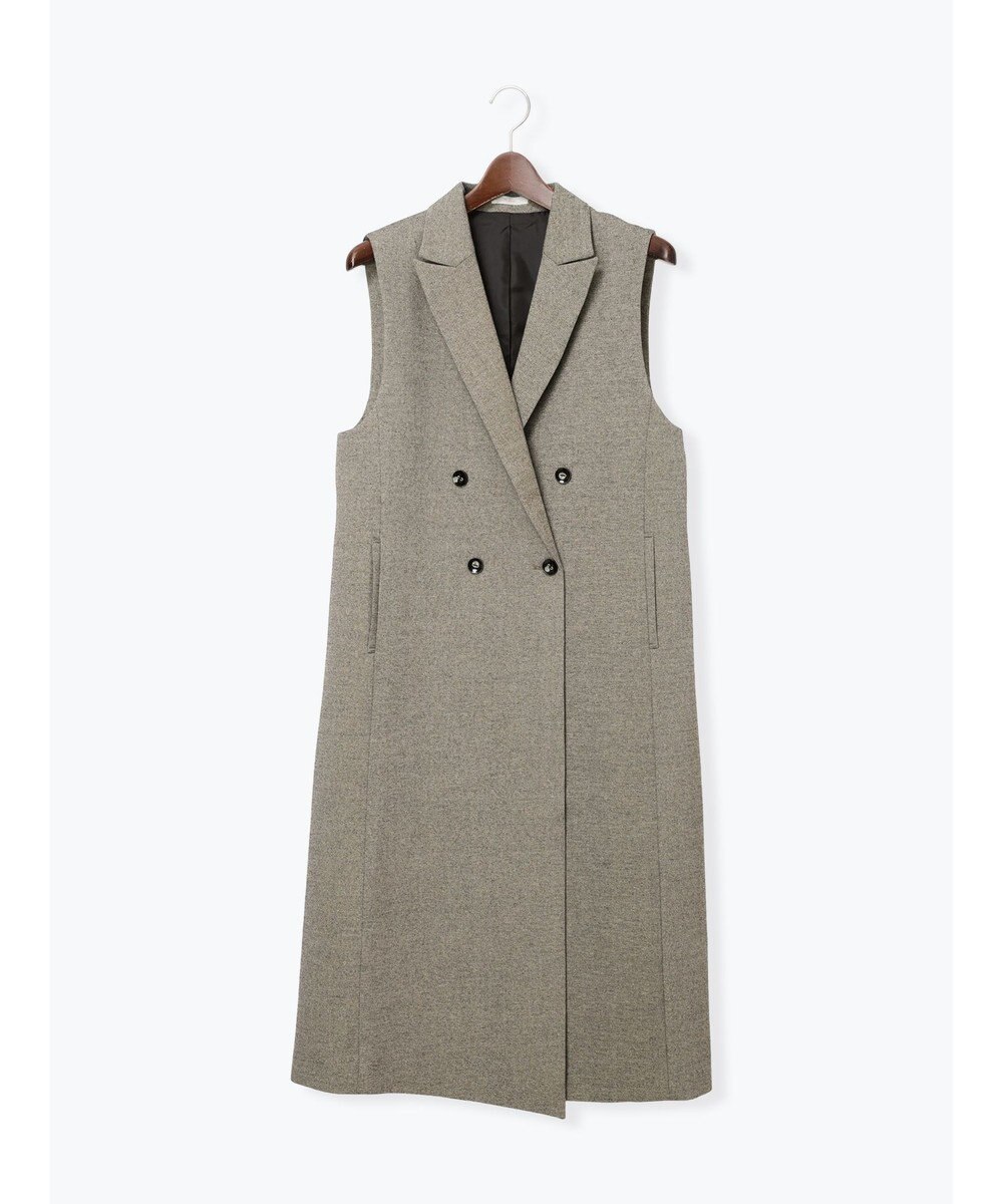 Te chichi 【泉 里香さん着用・Oggi.jp10/23掲載】ツイードロングジレ（セットアップ可） 