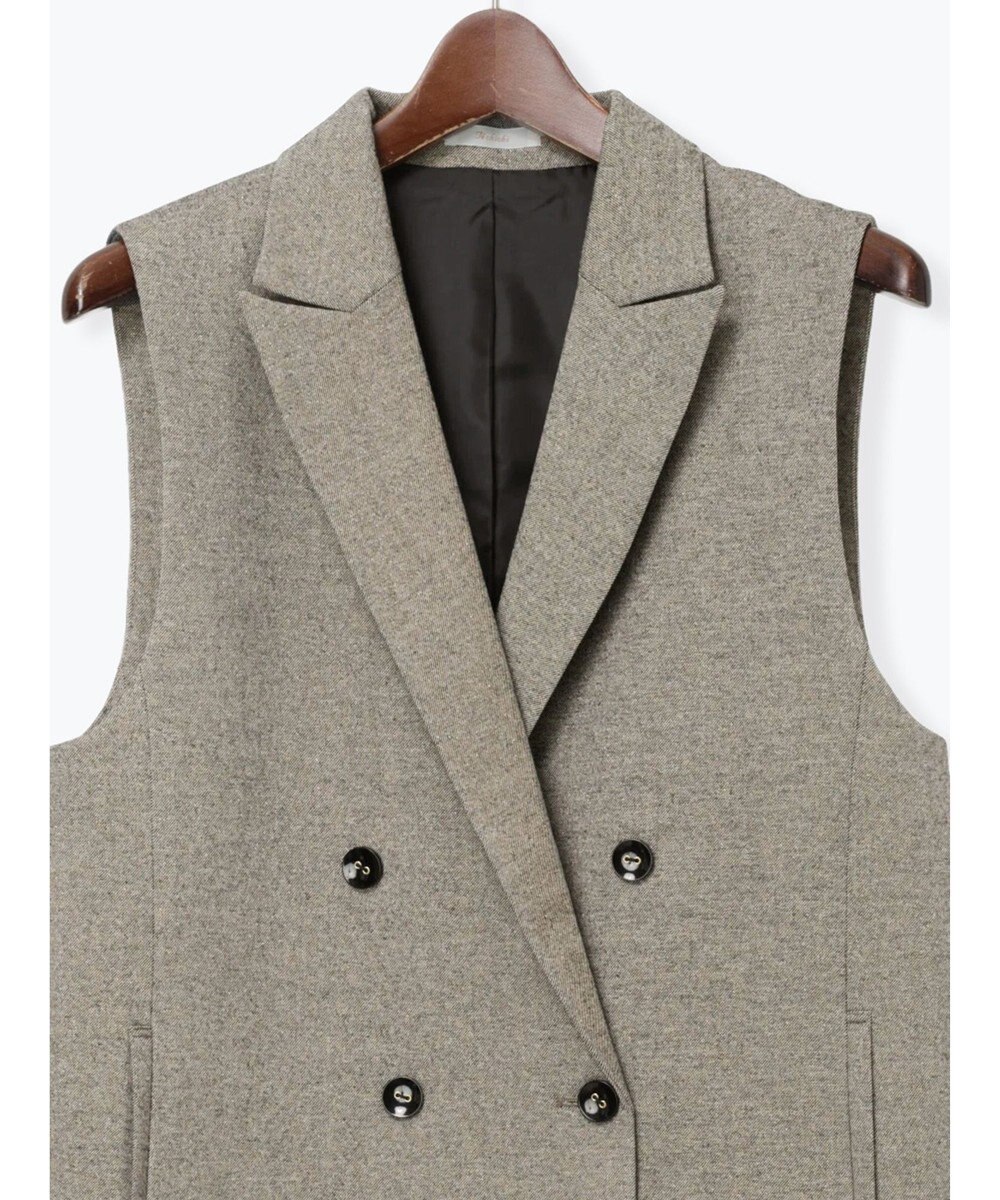 Te chichi 【泉 里香さん着用・Oggi.jp10/23掲載】ツイードロングジレ（セットアップ可） 