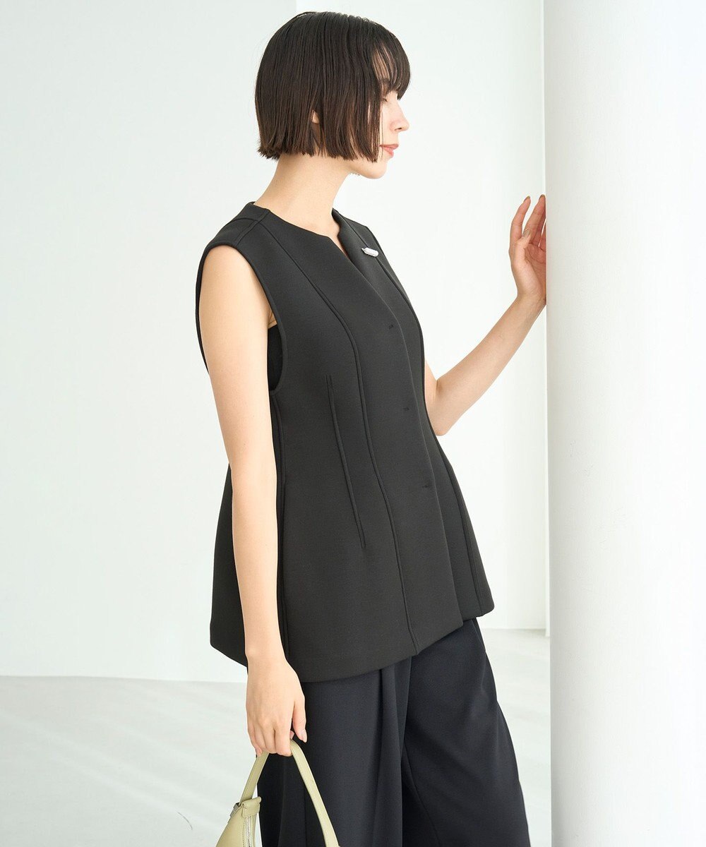 UNFILO L 【VERY×UNFILOコラボ】BEAUTY FORM JERSEY+ ペプラムジレ 