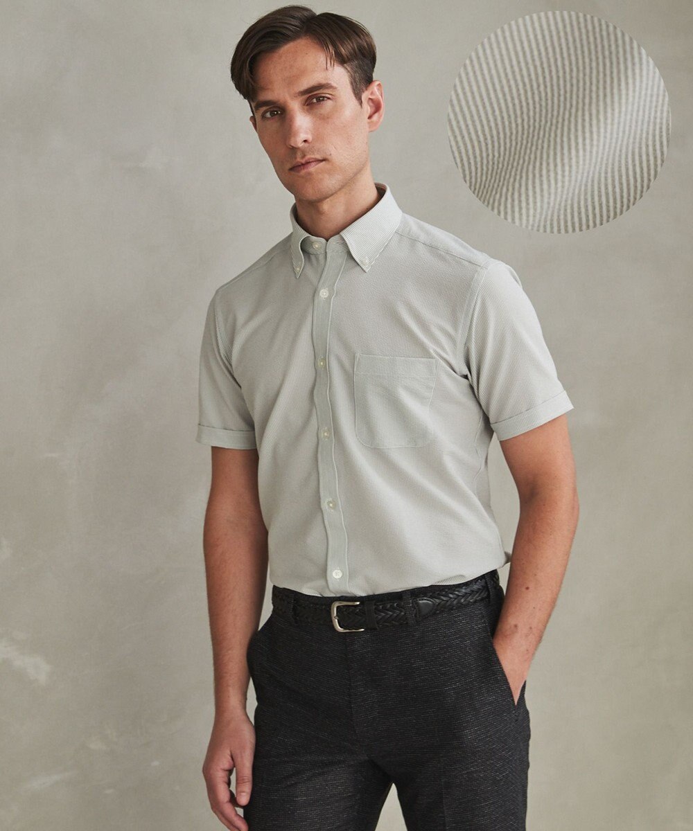 GOTAIRIKU とにかく涼しい/酷暑対応【シワになりにくい/吸水速乾】クールマックスサッカーシャツ 