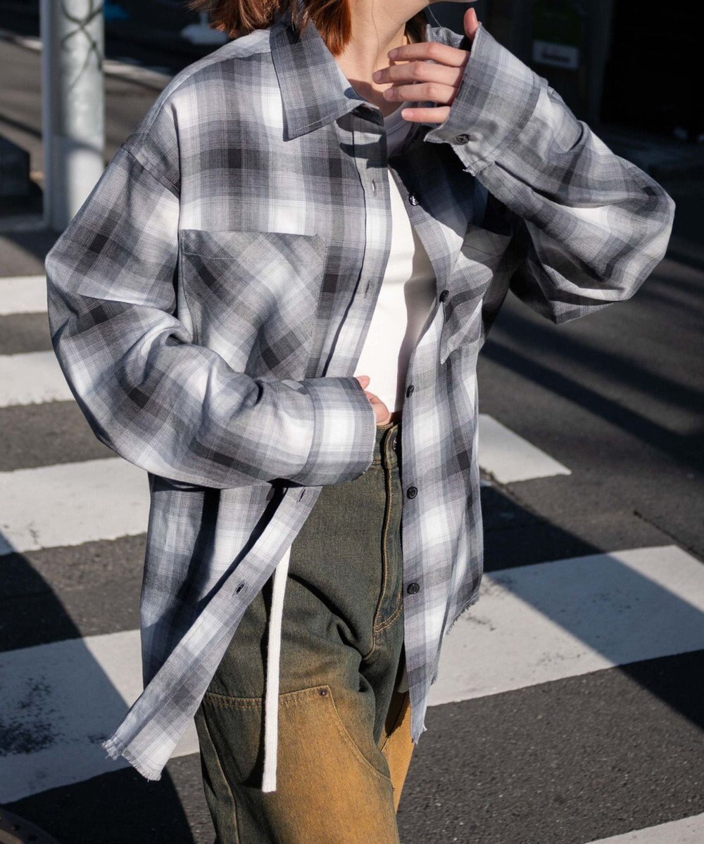 WEGO チェックBIGシャツ 