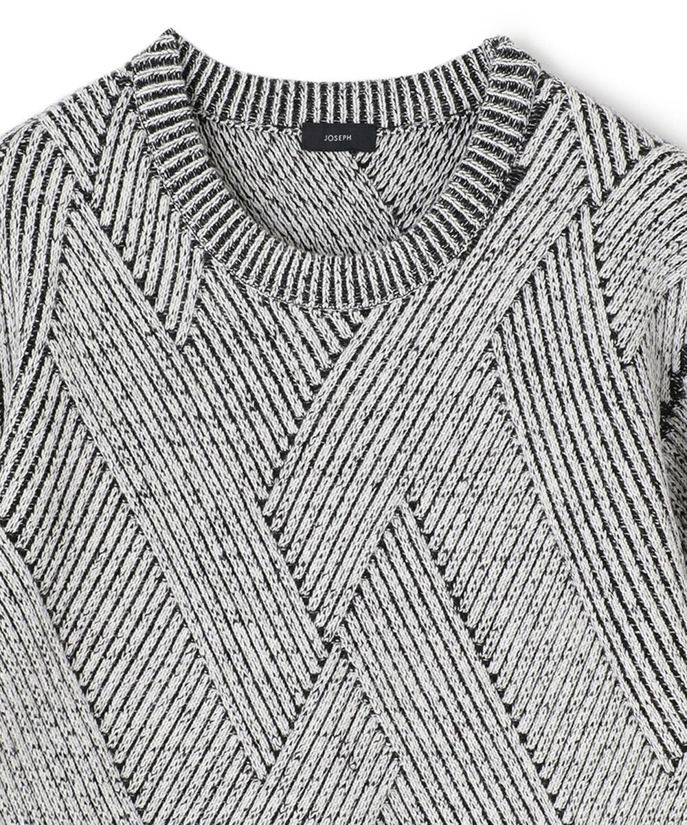 JOSEPH HOMME ビッグジオメトリージャガード　クルーネック 