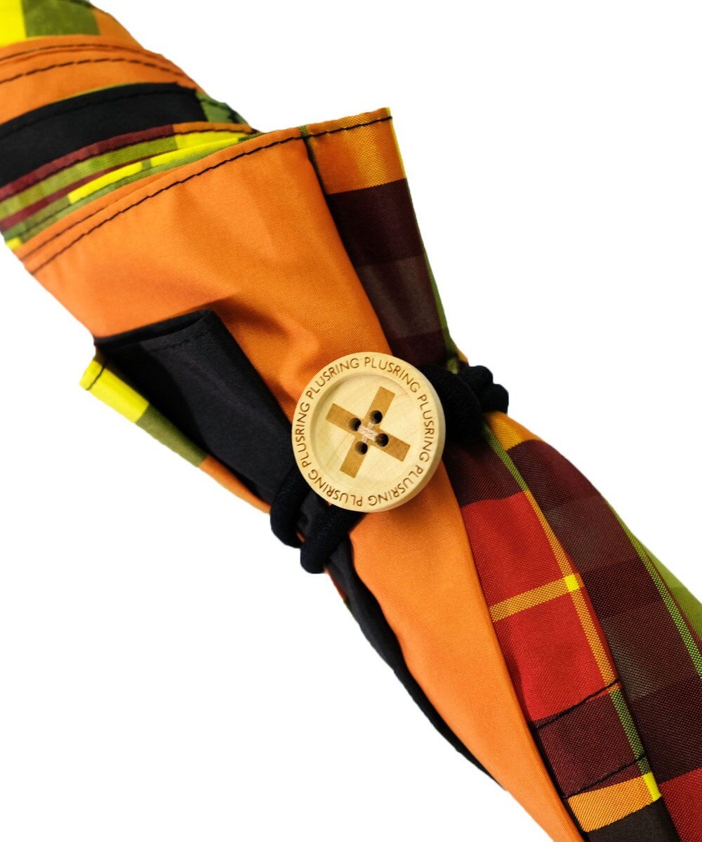 +RING 【限定/日本製】メンズ向け プラスリング 長傘60cm YEL/CHK SR62 