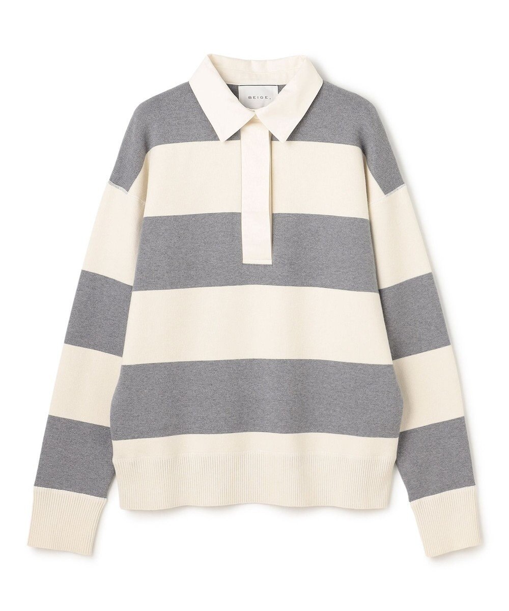 BEIGE， 【洗える】TAFT / コットンカシミヤラガーニット 