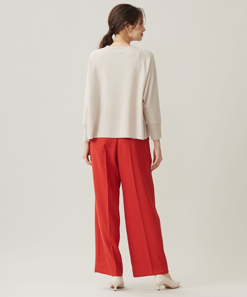 自由区 【洗える】ソフトウールハイゲージボートネック ニット 