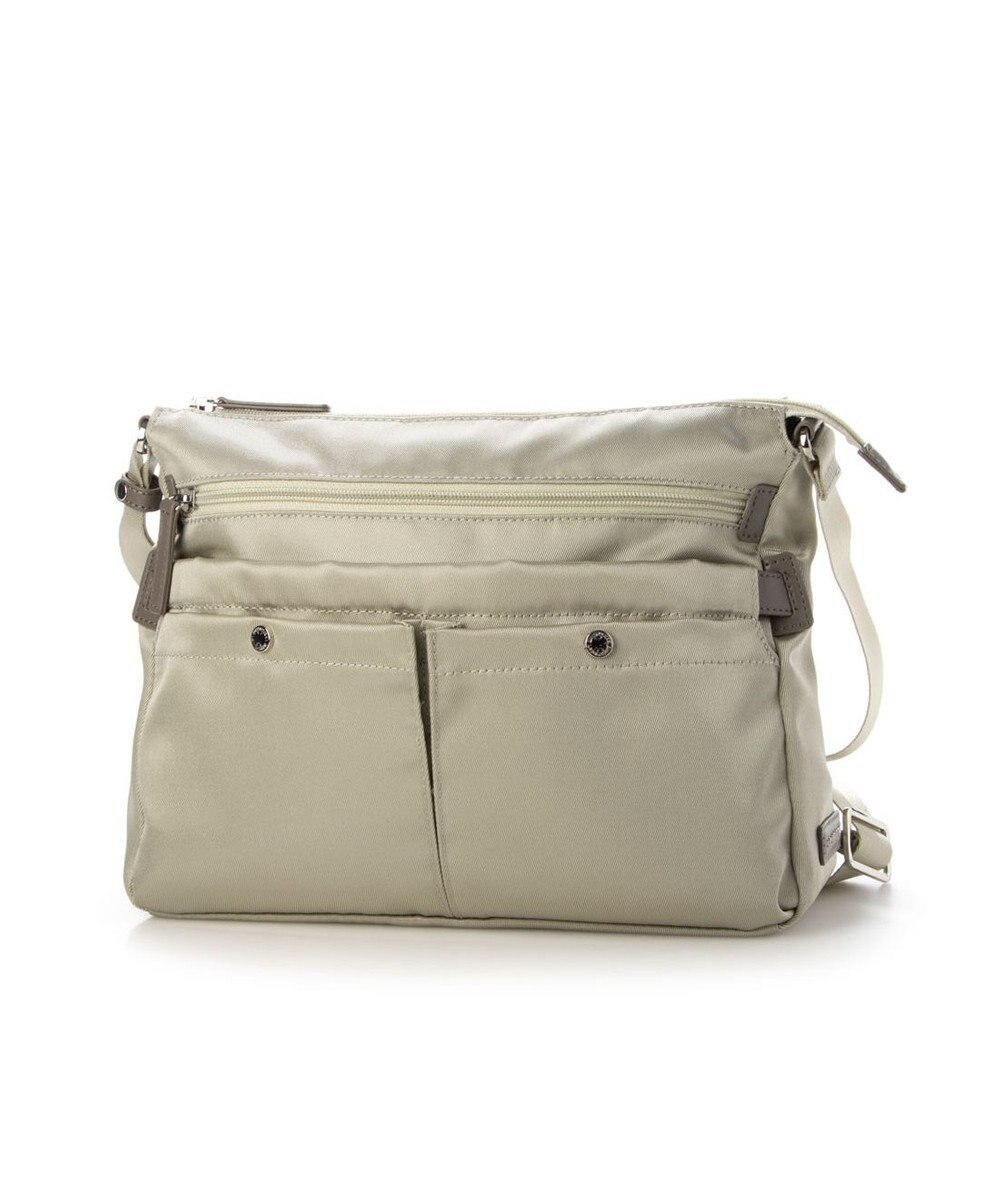 LA BAGAGERIE フロントポケット　スクエアナイロンショルダー　Mサイズ 