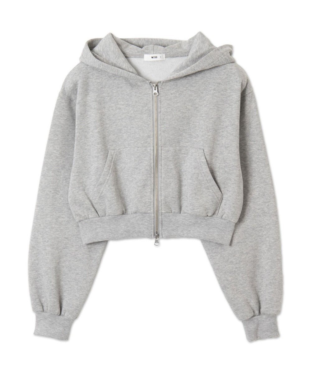 WEGO 【あったか】裏起毛Wジップショートパーカー 