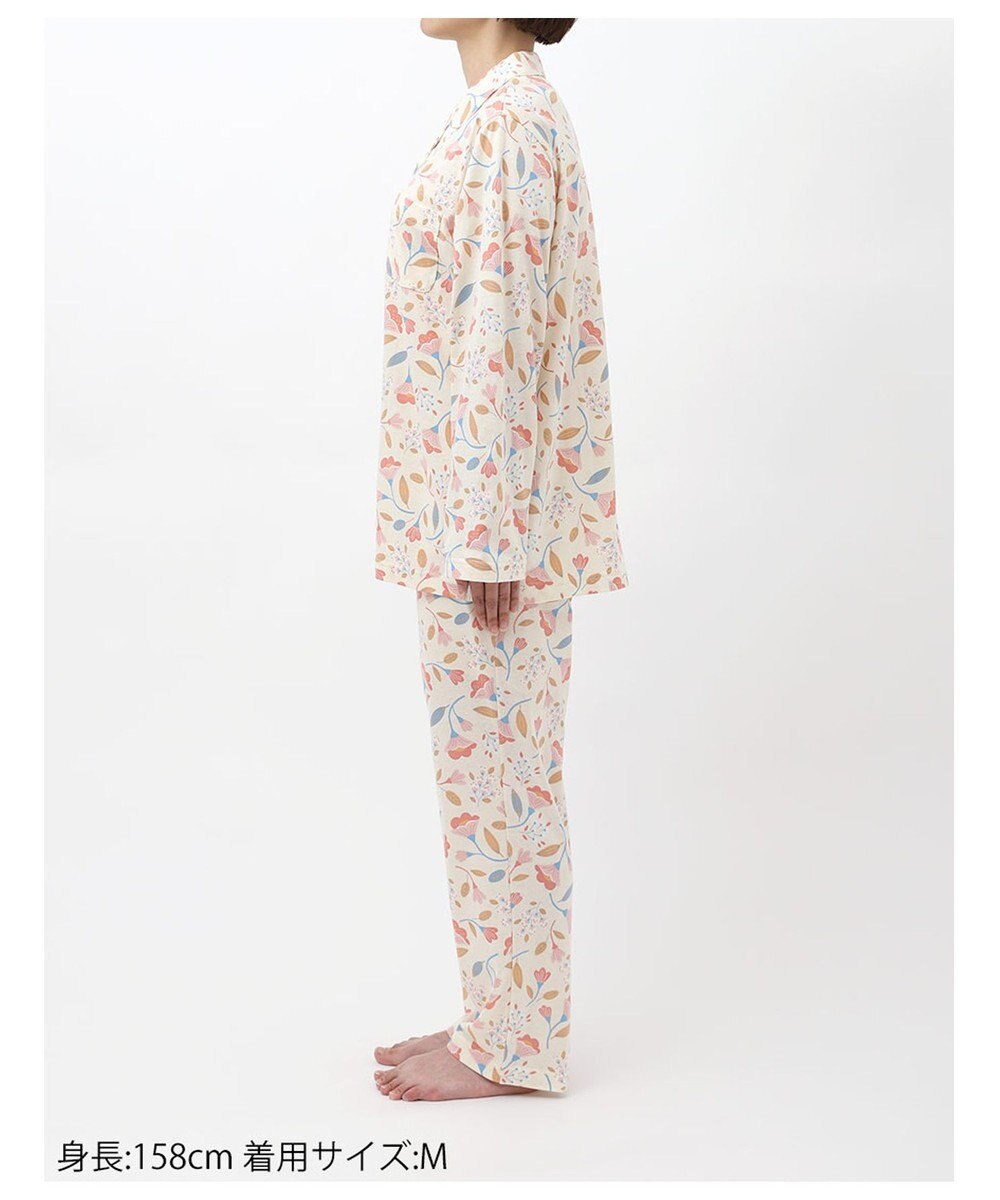 Wing パジャマ 長袖 長ズボン 綿100%(本体) 天竺素材 レディース EP7044 ウイング／ワコール 