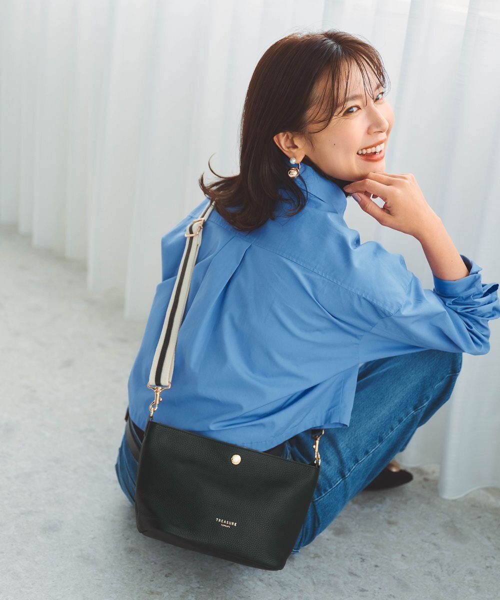 TOPKAPI 【TREASURE TOPKAPI】ソフトシュリンク テープ コンビ レザー ミニショルダーバッグ 