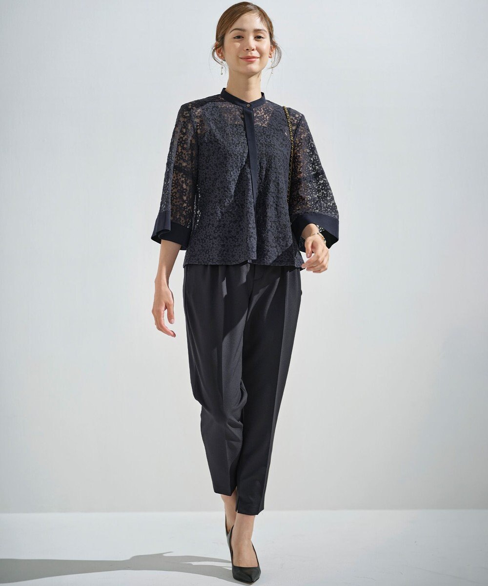 組曲 L 【WEB限定】フラワーラッセルレース ブラウス 
