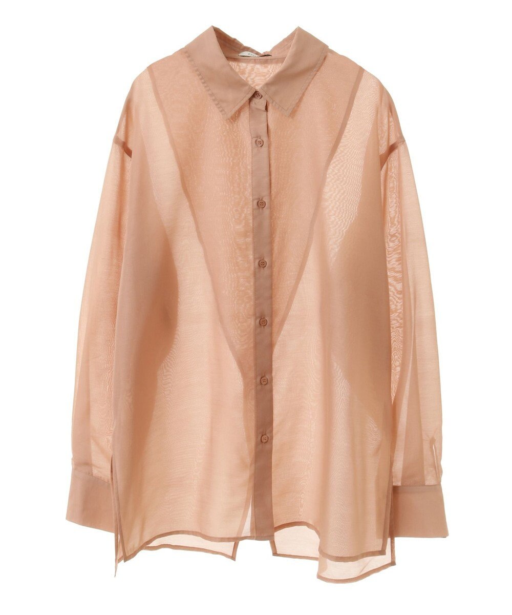 earth music&ecology バックスリットシアーシャツ 