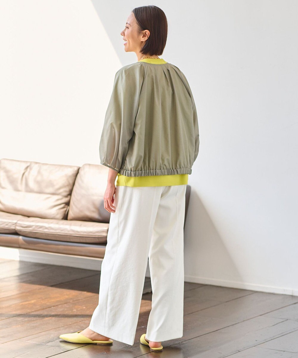 自由区 【洗える・XSサイズあり】シアーシャイニー ジャケット 