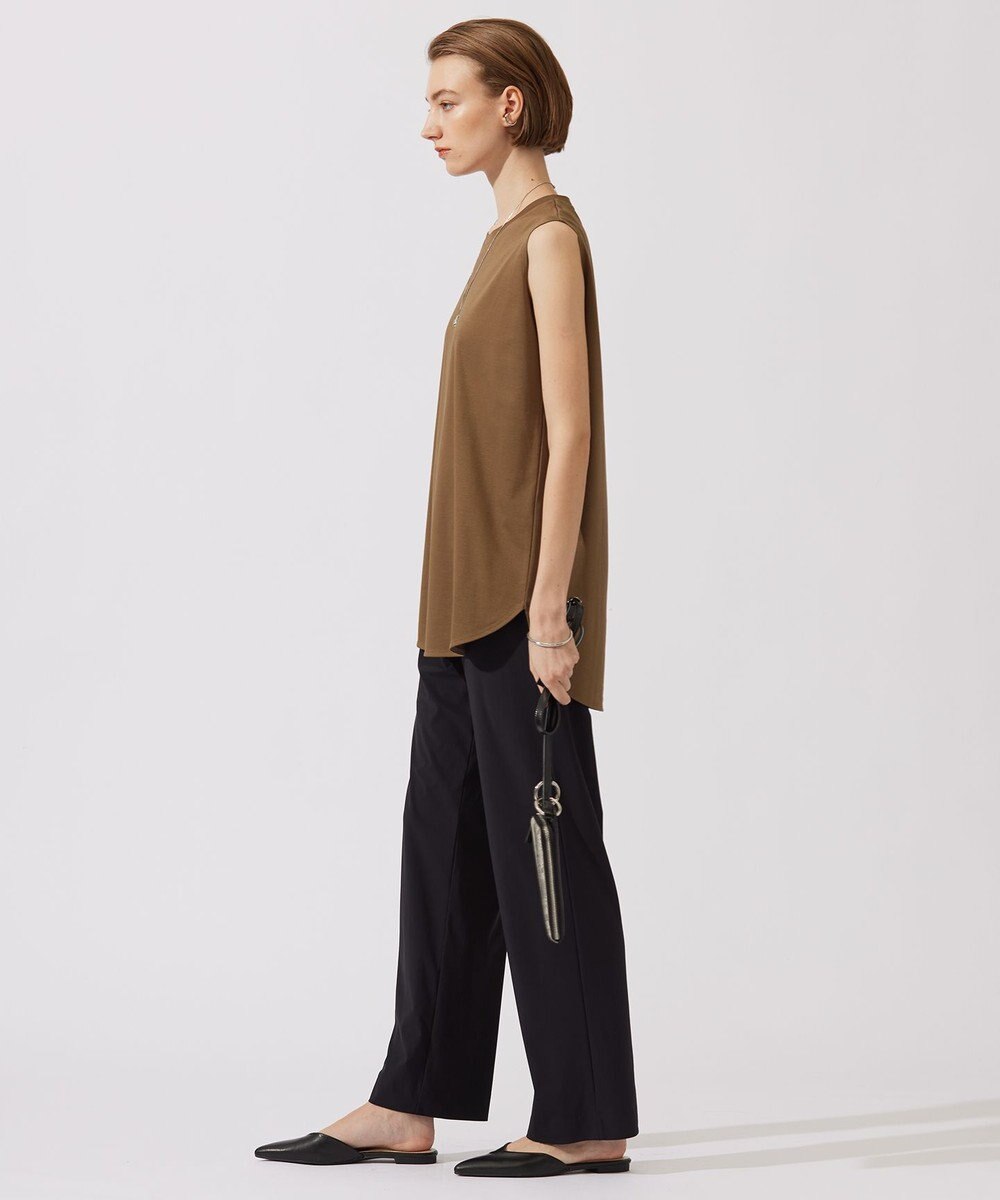 ICB 【接触冷感・UVカット・速乾・洗える】マットスキューバ セミワイドパンツ 