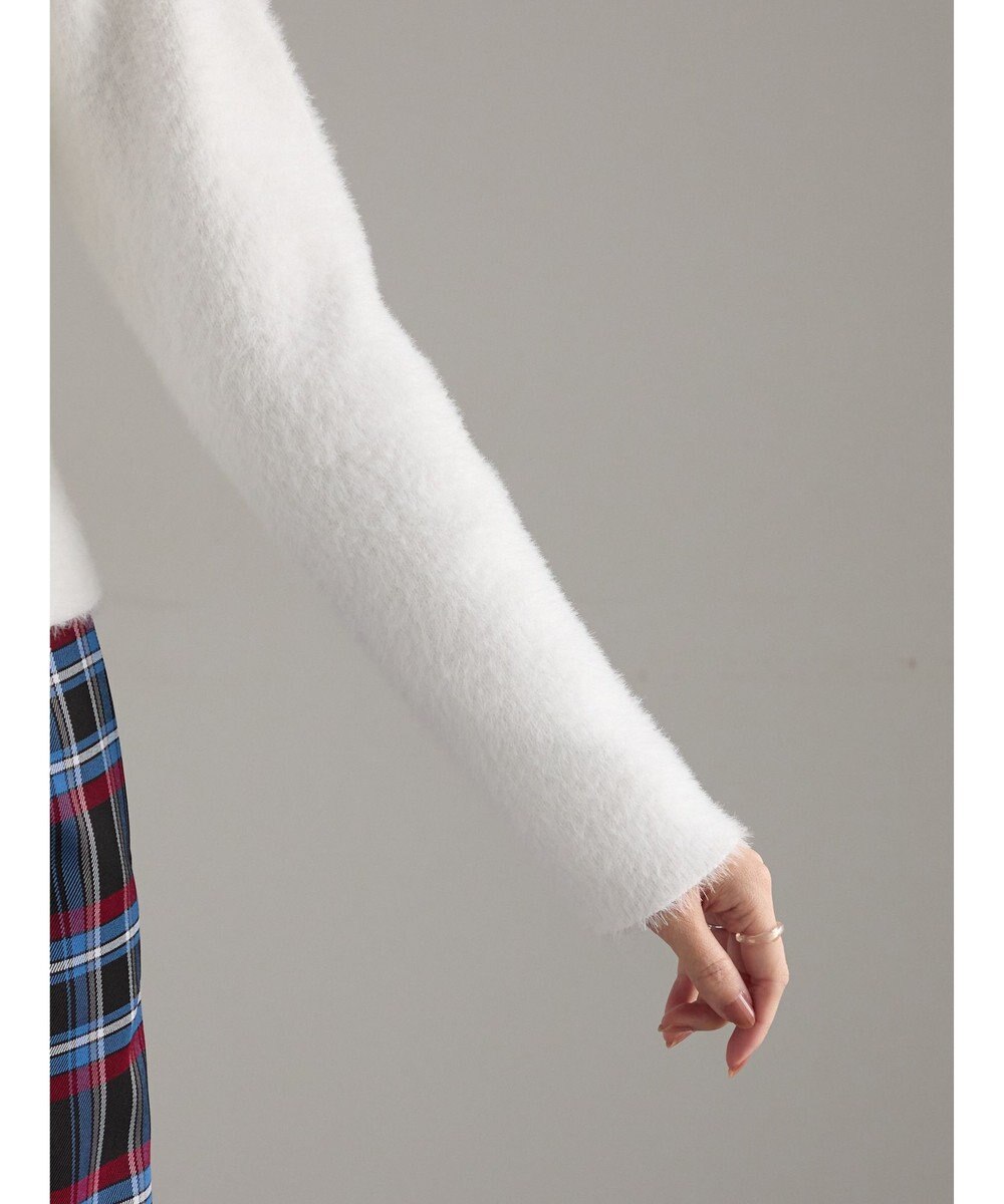 Te chichi ショートシャギーポケットカーディガン 