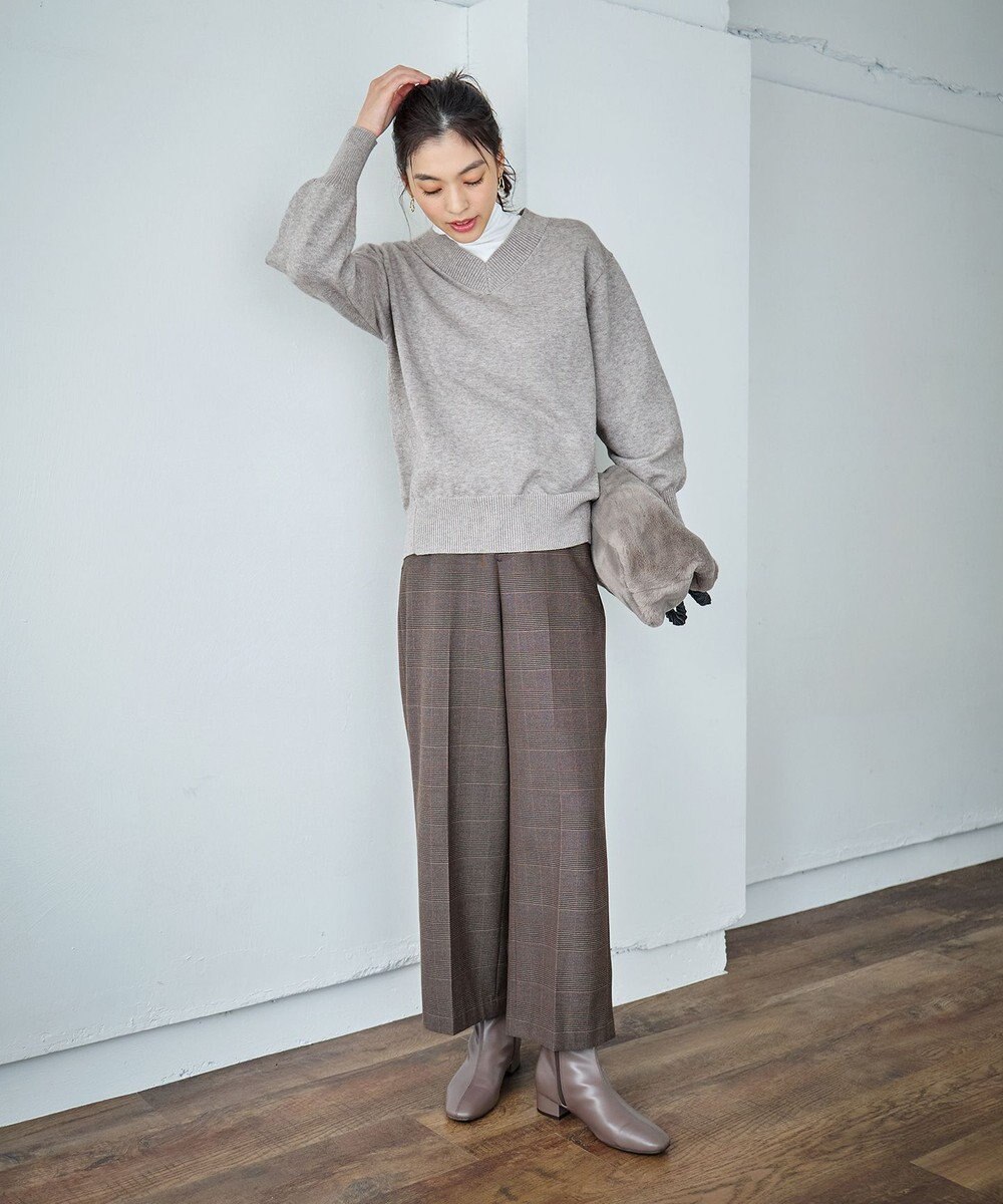 ANY 【ウエストゴム/リントラク加工/裏起毛/ストレッチ】シークレットウォーム　ワイドパンツ 