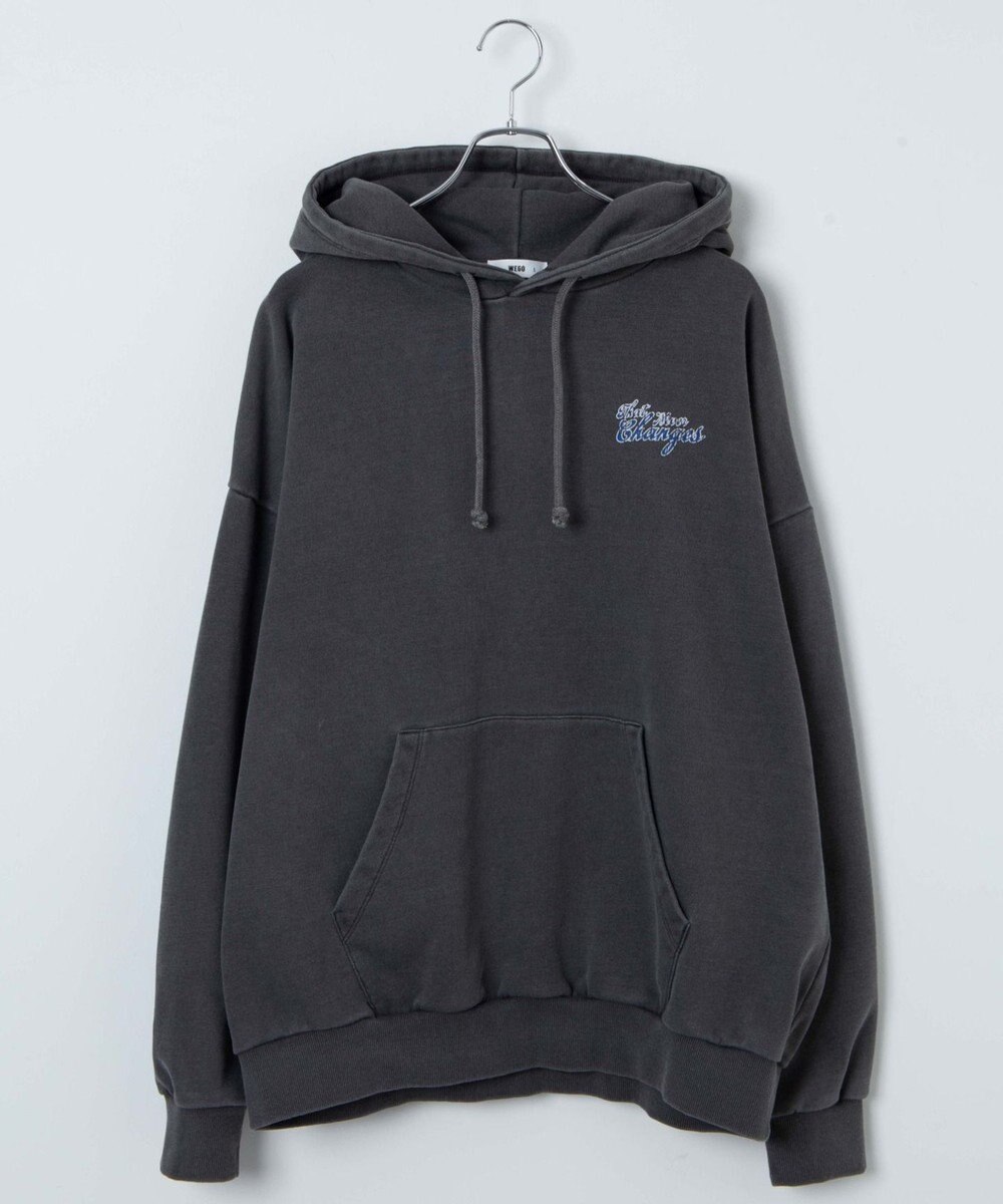 WEGO ピグメントグラフィックプルパーカー 