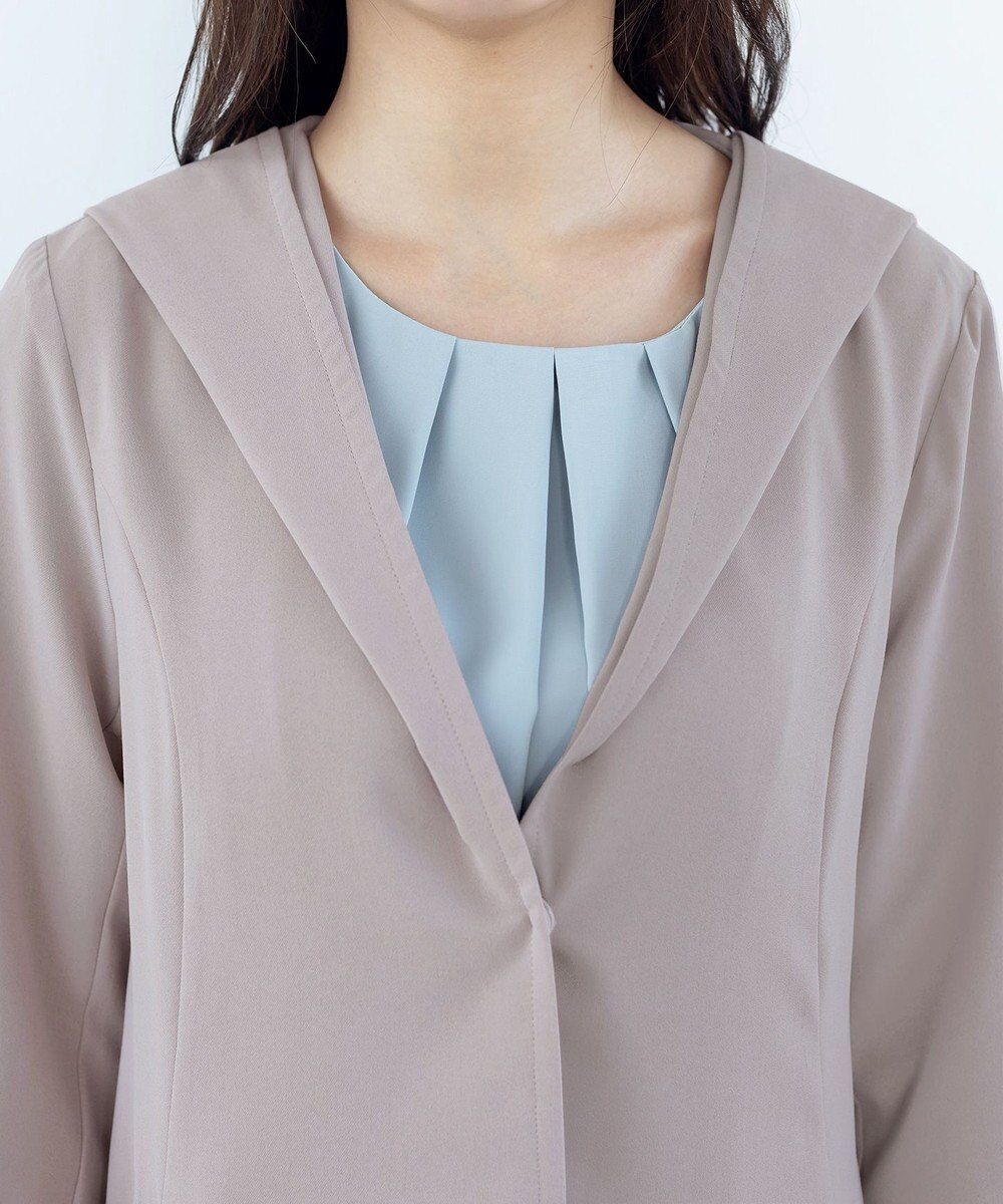 Tiaclasse 【洗える】バックベルトフーデットコート 