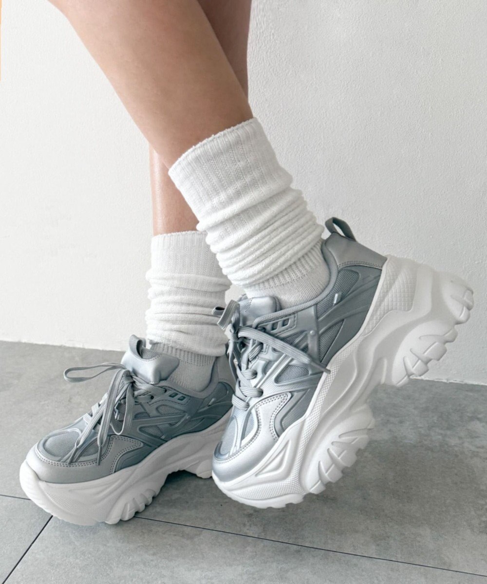 WEGO ラバーコンビ厚底スニーカー 