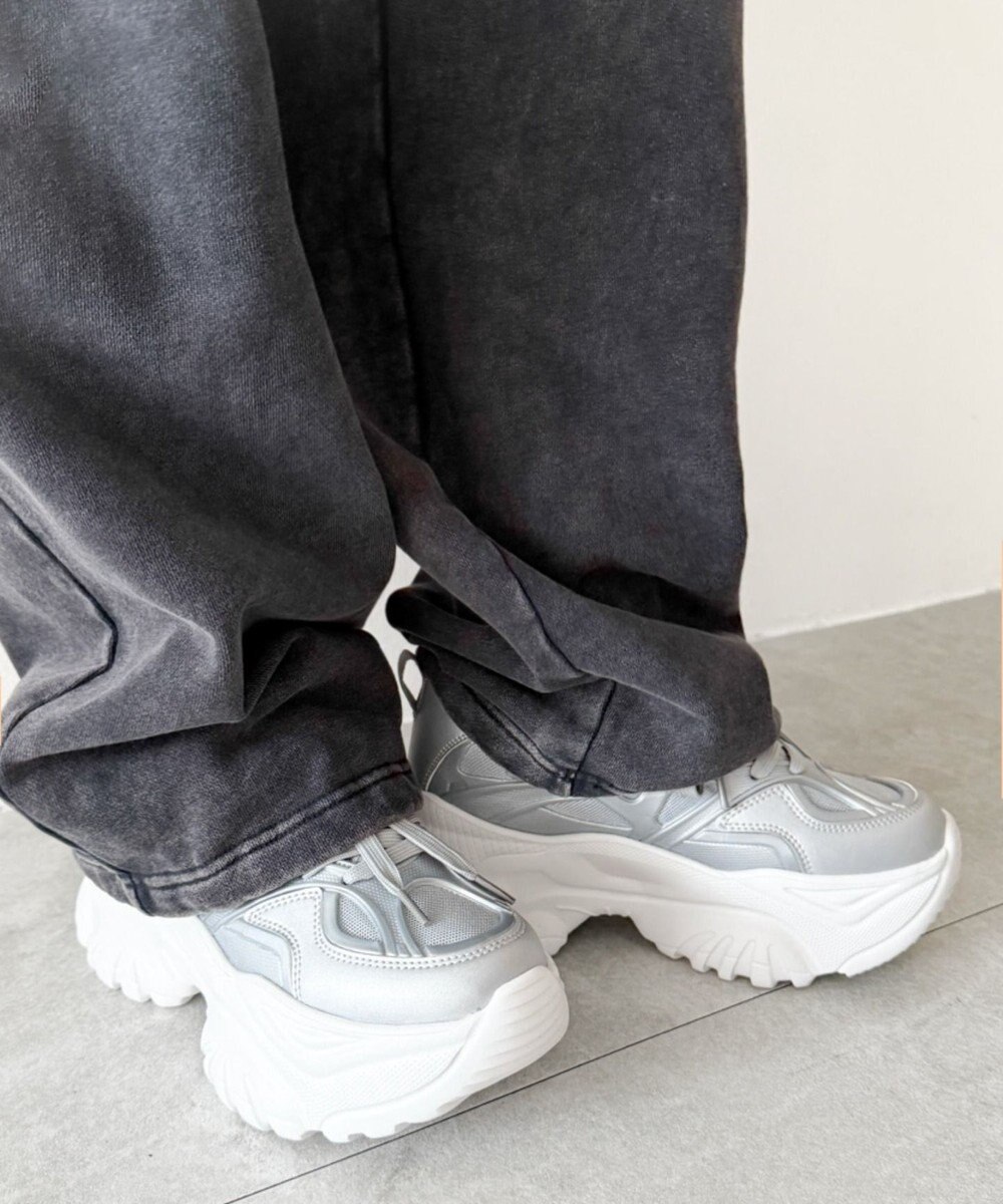 WEGO ラバーコンビ厚底スニーカー 