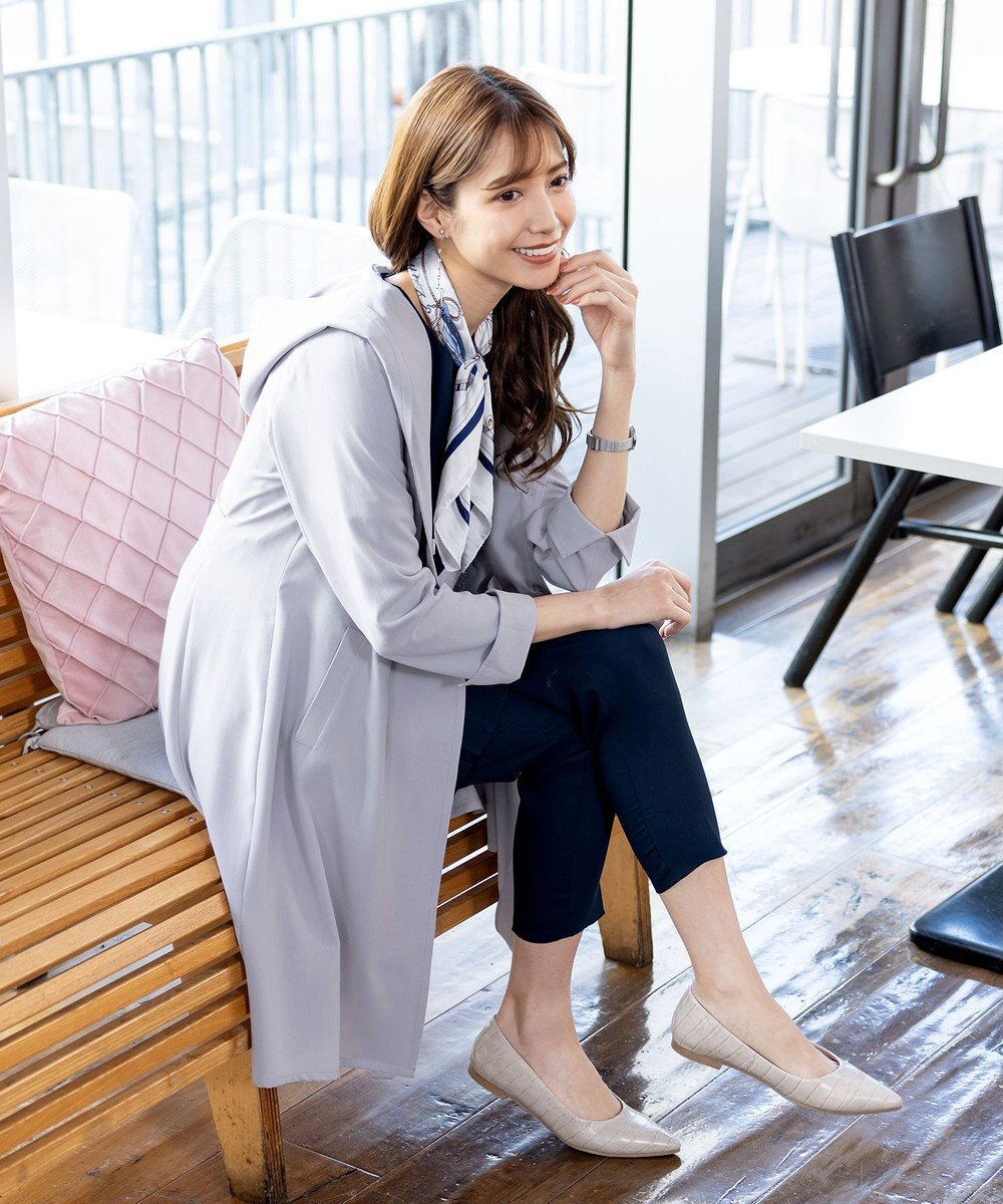 Tiaclasse 【洗える】バックベルトフーデットコート 